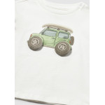 Mayoral Μπλουζα κοντομανικη απλικε μπεζ-αμαξι 26-01011-087 1011