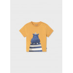 Mayoral T-Shirt κοντομανικο απλικε ροδακινι 26-01011-088 1011