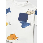 Mayoral Μπλουζα κοντομανικη σταμπωτη κρεμ 26-01014-094 1014