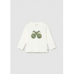Mayoral Μπλουζα μακρυμανικη απλικε κρεμ 26-01017-030 1017