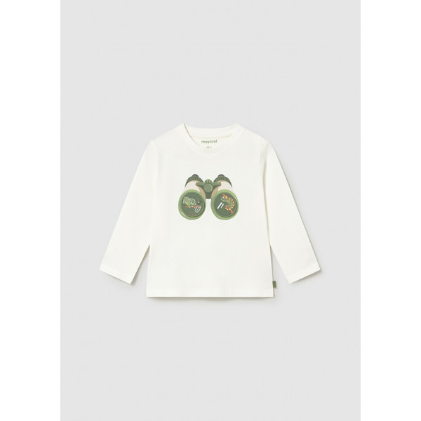 Mayoral Μπλουζα μακρυμανικη απλικε κρεμ 26-01017-030 1017