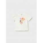 Mayoral Μπλουζα κοντομανικη εκρου ροζ 26-01078-018 1078