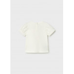 Mayoral Μπλουζα κοντομανικη εκρου ροζ 26-01078-018 1078