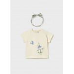 Mayoral Μπλουζα κοντ/κη με στεκα μπεζ 26-01081-011 1081