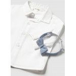 Mayoral Πουκαμισο μακρυμ παπιγιον λευκο 26-01101-010 1101