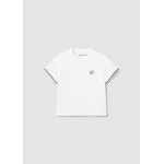 Mayoral Πολο κοντομ γιακας mao λευκο 26-01106-035 1106