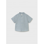 Mayoral Πουκαμισο κοντομ λινο γιακ μα πετρολ 26-01111-019 1111