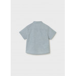 Mayoral Πουκαμισο κοντομ λινο γιακ μα πετρολ 26-01111-019 1111