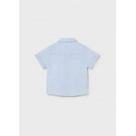 Mayoral Πουκαμισο κοντ/κο λινο γιακας γαλαζιο 26-01112-050 1112
