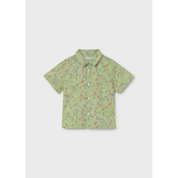 Mayoral Πουκαμισο κοντομαν σταμπωτο πρασινο 26-01114-032 1114