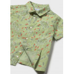 Mayoral Πουκαμισο κοντομαν σταμπωτο πρασινο 26-01114-032 1114