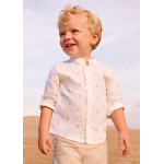 Mayoral Πουκαμισο μακρυμ λινο γιακ μα κρεμ 26-01116-037 1116