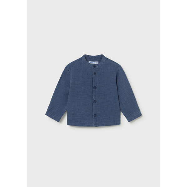 Mayoral Πουκαμισο μακρυμ γκοφρε τζιν μπλε σκουρ 26-01117-002 1117