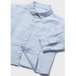 Mayoral Πουκαμισο μακρ/κο λινο γιακας γαλαζιο 26-01118-043 1118