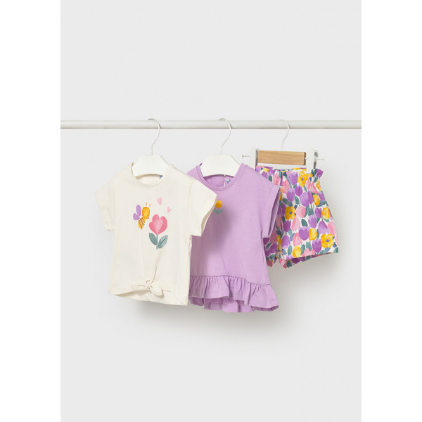 Mayoral Σετ σορτς 3 κομματια λιλα 26-01206-046 1206