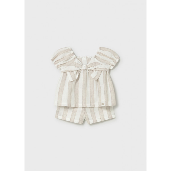 Mayoral Σετ βερμουδα ριγε μπεζ 26-01211-069 1211