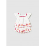 Mayoral Σετ βερμουδα κεντητη λευκο 26-01214-081 1214