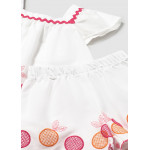 Mayoral Σετ βερμουδα κεντητη λευκο 26-01214-081 1214