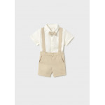 Mayoral Σετ βερμουδα λινη 3 τεμαχια μπεζ μιξη 26-01226-063 1226