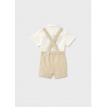Mayoral Σετ βερμουδα λινη 3 τεμαχια μπεζ μιξη 26-01226-063 1226
