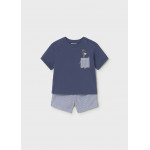 Mayoral Σετ βερμουδα seersucker μπλε ουραν 26-01228-067 1228