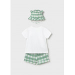 Mayoral Σετ παντελονι κοντο και καπελ πρασινο 26-01276-039 1276