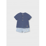 Mayoral Σετ παντελονι κοντο και πολο ναυτ. μπλε 26-01281-047 1281