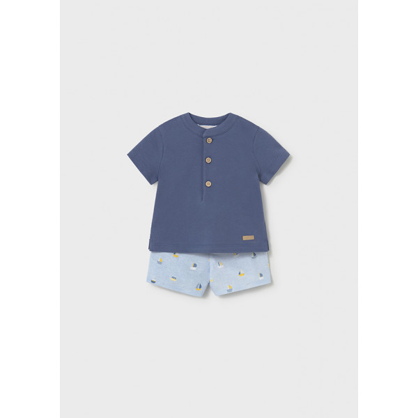 Mayoral Σετ παντελονι κοντο και πολο ναυτ. μπλε 26-01281-047 1281