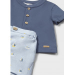 Mayoral Σετ παντελονι κοντο και πολο ναυτ. μπλε 26-01281-047 1281