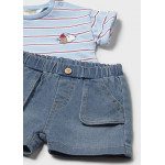 Mayoral Σετ παντελονι κοντο μπλε απαλο 26-01284-051 1284