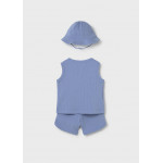 Mayoral Σετ παντελονι κοντο και καπελ μπλε 26-01294-033 1294