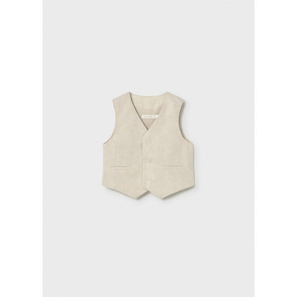 Mayoral Γιλεκο λινο suiting μπεζ μιξη 26-01312-014 1312