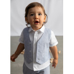 Mayoral Γιλεκο λινο suiting μπλε καρο 26-01312-015 1312