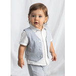 Mayoral Γιλεκο λινο suiting μπλε καρο 26-01312-015 1312