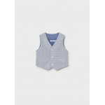 Mayoral Γιλεκο λινο suiting μπλε καρο 26-01312-015 1312