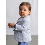 Mayoral Σακακι λινο suiting μπλε καρο 26-01404-026 1404