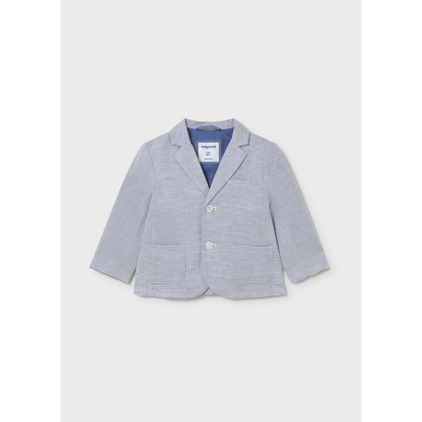 Mayoral Σακακι λινο suiting μπλε καρο 26-01404-026 1404