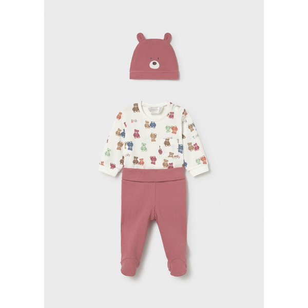 Mayoral Σετ φορμάκι κλειστό πέλμα και καπέλο τερακότα 26-01504-075