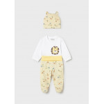 Mayoral Σετ φορμάκι κλειστό πέλμα και καπέλο Κίτρινο 26-01504-076