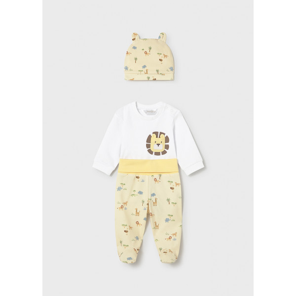 Mayoral Σετ φορμάκι κλειστό πέλμα και καπέλο Κίτρινο 26-01504-076