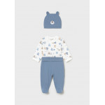 Mayoral Σετ φορμάκι κλειστό πέλμα και καπελο Μπλε απαλό 26-01504-077