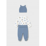 Mayoral Σετ φορμάκι κλειστό πέλμα και καπελο Μπλε απαλό 26-01504-077