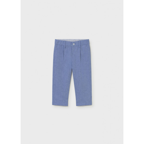 Mayoral Παντελονι λινο suiting μπλε ουραν 26-01517-049 1517