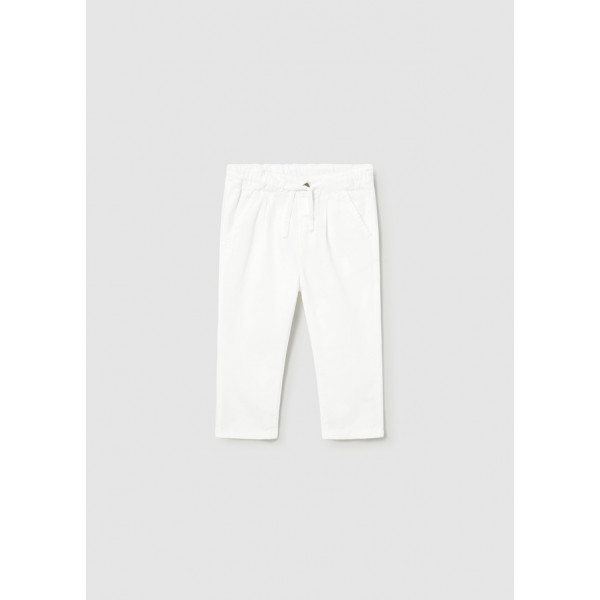 Mayoral Παντελονι λινο relaxed λευκο 26-01523-062 1523