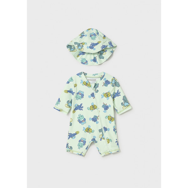 Mayoral Σετ μαγιο φορμακι με καπελο πρασινο 26-01620-038 1620