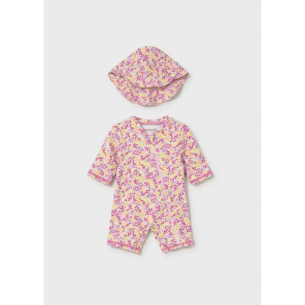 Mayoral Σετ μαγιο φορμακι με καπελο ροζ 26-01620-039 1620