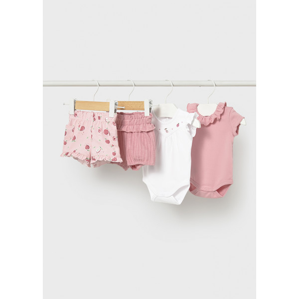 Mayoral Σετ 2 κορμακια και 2 σορτς ροζε 26-01640-048 1640