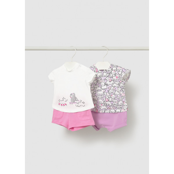 Mayoral Σετ 4 τεμαχια κοντομανικα ροζ 26-01641-052 1641