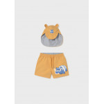 Mayoral Σετ μαγιο-καπελο αφτακια ροδακινι 26-01662-019 1662