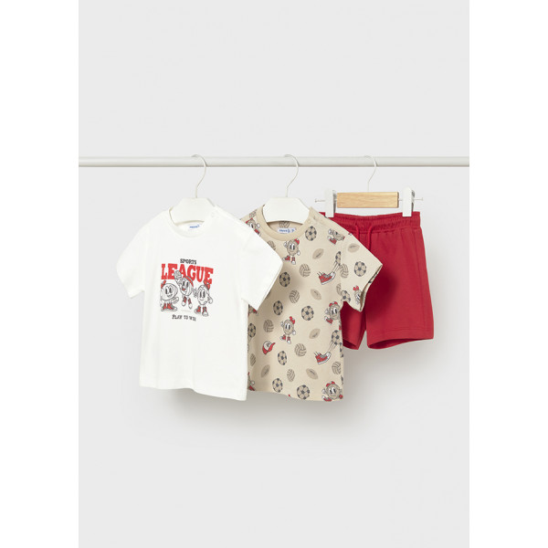 Mayoral Σετ μακο 3 τεμαχια σταμπα κοκκινο 26-01669-039 1669